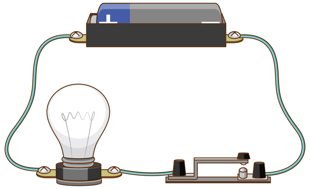 Science experiment of electric circuit
